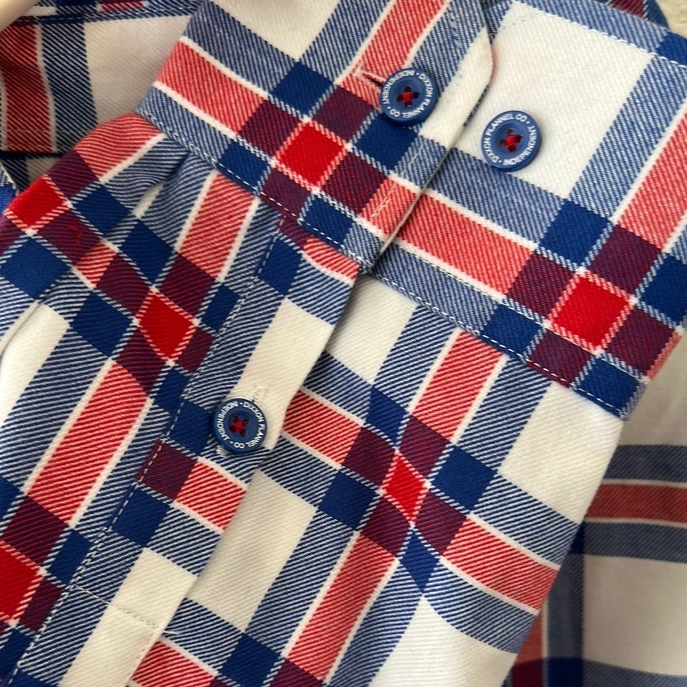 DIXXON Men's Red and Blue Plaid Live Free Forever Shirt New with Tags Size 4X - Picture 6 of 7